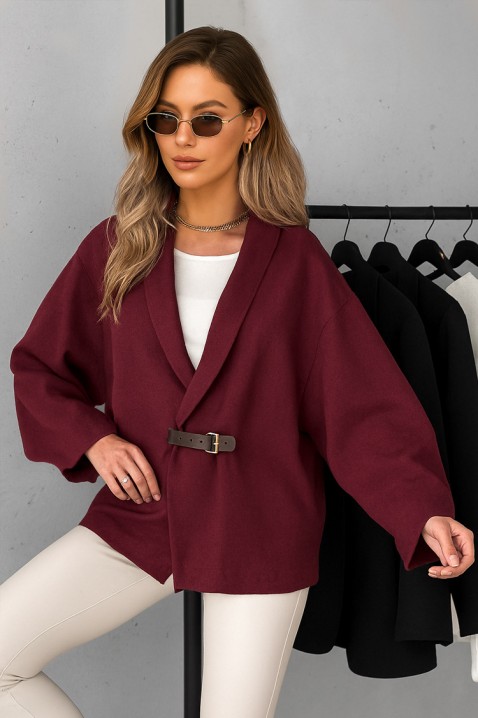 Palton JERTOLFA BORDO, Culoare: bordo, IVET.RO - Reduceri de până la -80%