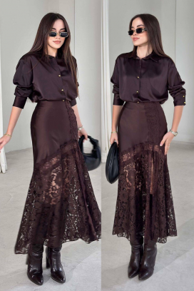 fustă DANZOLA BROWN