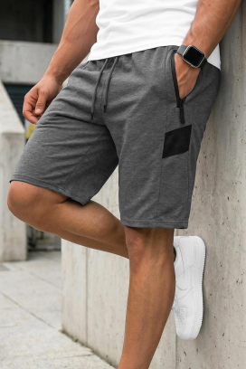 pantaloni scurți sport pentru bărbați, cu detalii în culori contrastante CHRISTIANO GREY
