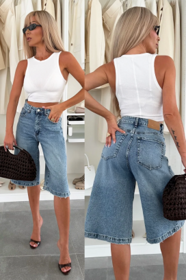 pantaloni scurți din denim pentru femei, sub genunchi TELARIANA