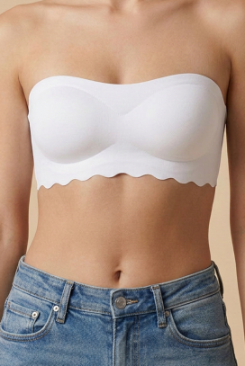 Sutien fără cusături, fără bretele, cu cupe de modelare IBERINIA WHITE