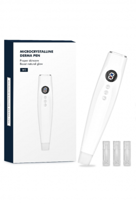 aparat electric pentru față cu funcție de masaj și lumină LED cu 9 trepte de intensitate DERMA PEN