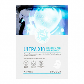 Enough Face sheet mask with collagen Ultra X10 Collagen Pro Marine Mask Pack, 1 pcs