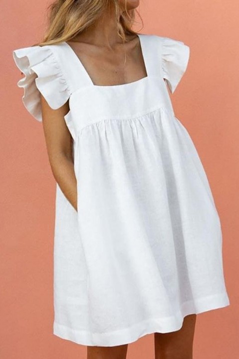 Rochie FENDOLIA WHITE, Culoare: alb, IVET.RO îmbrăcăminte femei și bărbați , lenjerie de corp, încălțăminte, accesorii