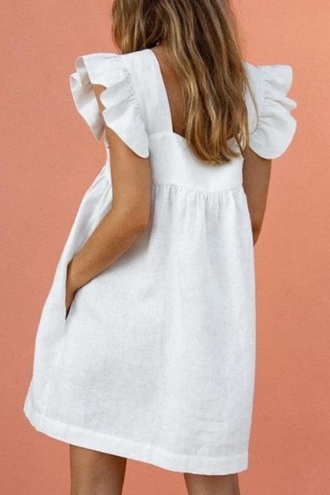 Rochie FENDOLIA WHITE, Culoare: alb, IVET.RO îmbrăcăminte femei și bărbați , lenjerie de corp, încălțăminte, accesorii