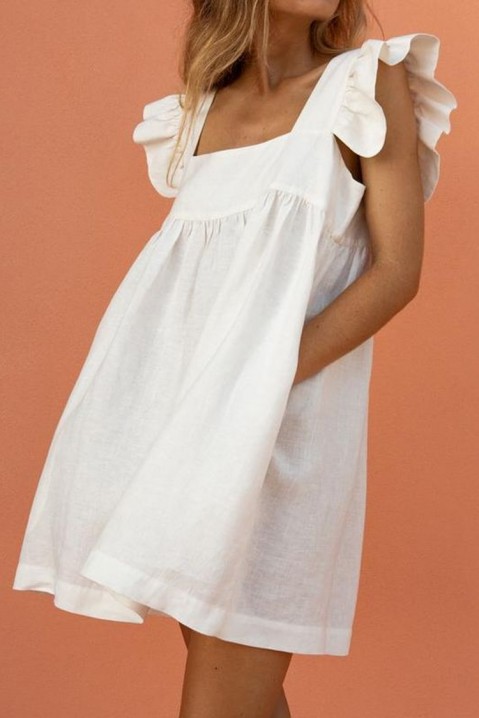 Rochie FENDOLIA WHITE, Culoare: alb, IVET.RO îmbrăcăminte femei și bărbați , lenjerie de corp, încălțăminte, accesorii