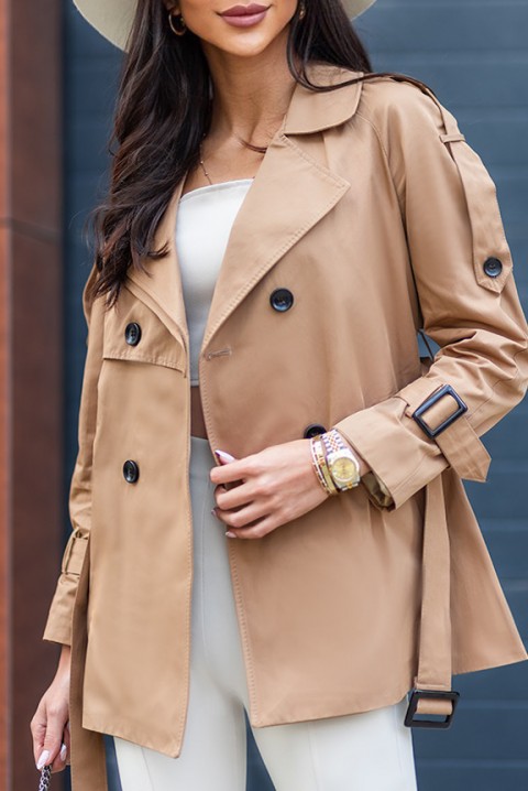 Pardesiu MIRLENA BEIGE, Culoare: bej, IVET.RO îmbrăcăminte femei și bărbați , lenjerie de corp, încălțăminte, accesorii