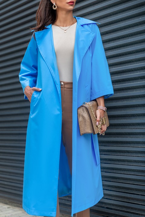 Pardesiu BASMINA BLUE, Culoare: albastru, IVET.RO îmbrăcăminte femei și bărbați , lenjerie de corp, încălțăminte, accesorii
