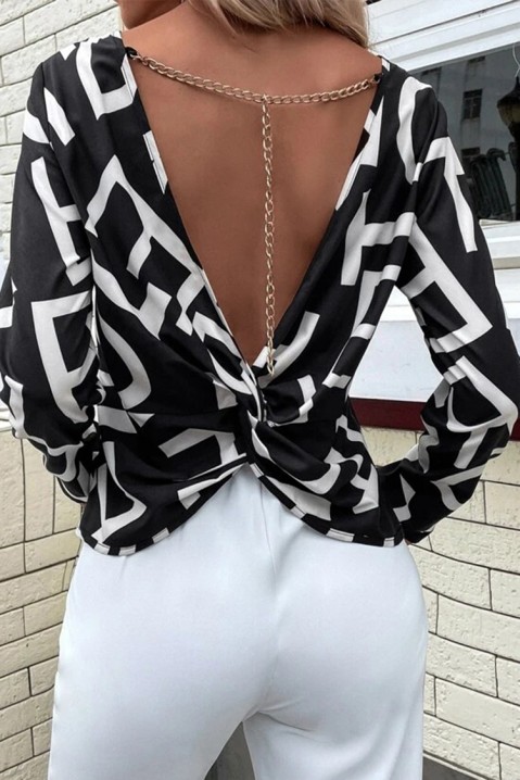 Bluză damă VINEZA, Culoare: negru și alb, IVET.RO - Reduceri de până la -80%