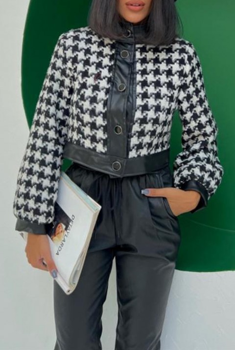 Geacă TEFRELA BLACK, Culoare: multicolor, IVET.RO îmbrăcăminte femei și bărbați , lenjerie de corp, încălțăminte, accesorii