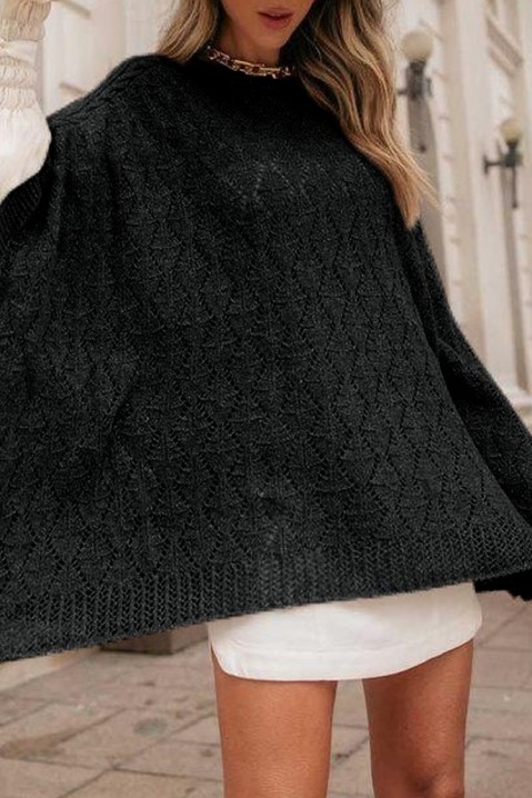 Poncho KOLZEDA BLACK, Culoare: negru, IVET.RO îmbrăcăminte femei și bărbați , lenjerie de corp, încălțăminte, accesorii
