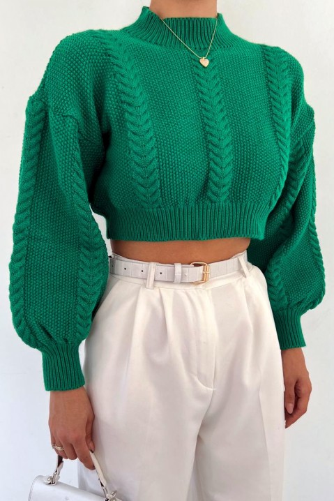Pulover NOTENA GREEN, Culoare: verde, IVET.RO îmbrăcăminte femei și bărbați , lenjerie de corp, încălțăminte, accesorii