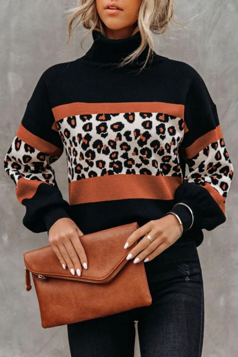 Pulover LEOPARDA, Culoare: multicolor, IVET.RO îmbrăcăminte femei și bărbați , lenjerie de corp, încălțăminte, accesorii