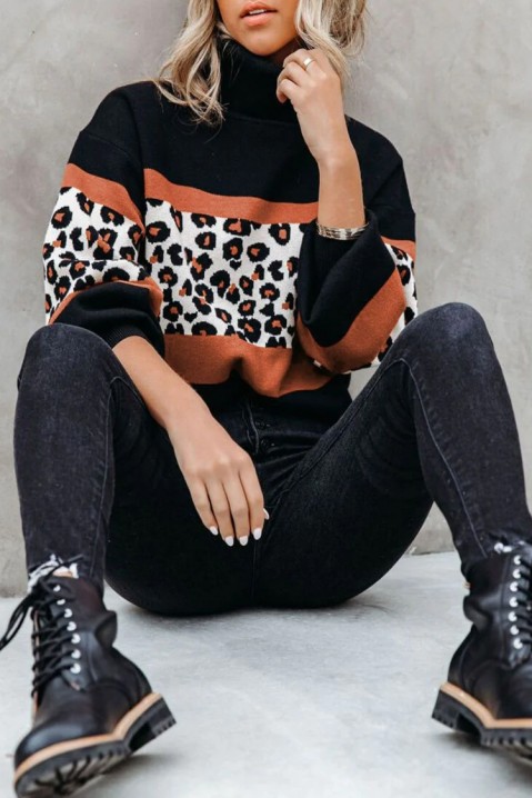 Pulover LEOPARDA, Culoare: multicolor, IVET.RO îmbrăcăminte femei și bărbați , lenjerie de corp, încălțăminte, accesorii