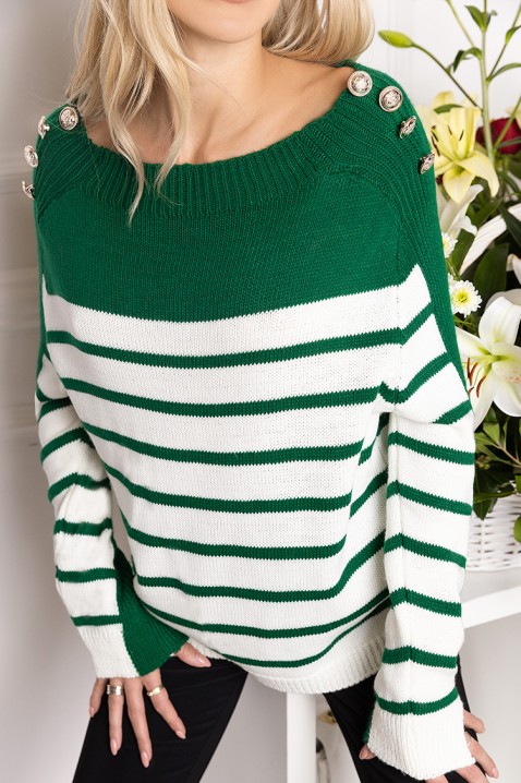 Pulover ZAGRA GREEN, Culoare: verde, IVET.RO îmbrăcăminte femei și bărbați , lenjerie de corp, încălțăminte, accesorii