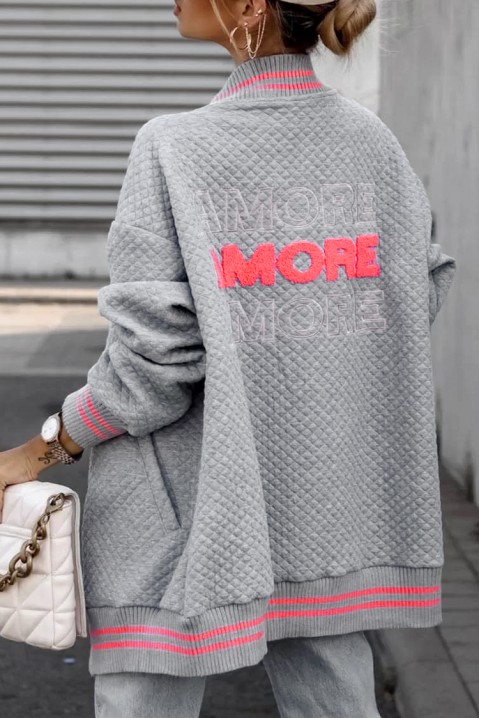 Cardigan de damă BAZOLA GREY, Culoare: gri, IVET.RO îmbrăcăminte femei și bărbați , lenjerie de corp, încălțăminte, accesorii