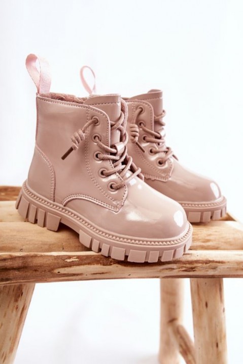 Botine pentru fată FASHIONISTA BEIGE, Culoare: bej, IVET.RO îmbrăcăminte femei și bărbați , lenjerie de corp, încălțăminte, accesorii