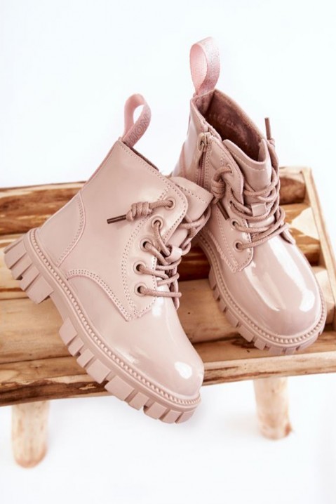 Botine pentru fată FASHIONISTA BEIGE, Culoare: bej, IVET.RO îmbrăcăminte femei și bărbați , lenjerie de corp, încălțăminte, accesorii