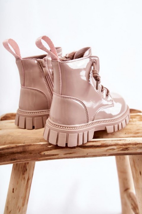 Botine pentru fată FASHIONISTA BEIGE, Culoare: bej, IVET.RO îmbrăcăminte femei și bărbați , lenjerie de corp, încălțăminte, accesorii