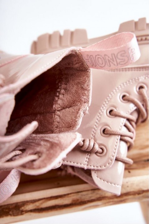 Botine pentru fată FASHIONISTA BEIGE, Culoare: bej, IVET.RO îmbrăcăminte femei și bărbați , lenjerie de corp, încălțăminte, accesorii