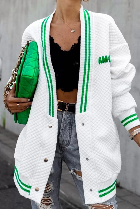 Cardigan de damă BAZOLA WHITE, Culoare: alb, IVET.RO îmbrăcăminte femei și bărbați , lenjerie de corp, încălțăminte, accesorii