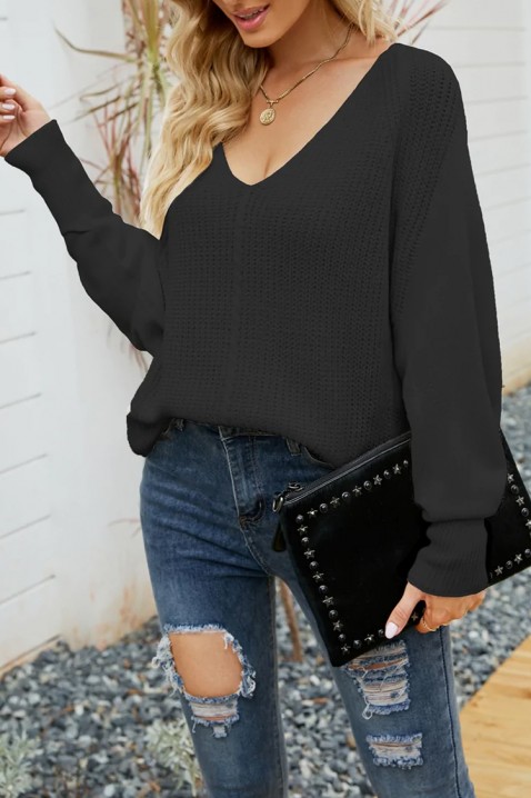 Pulover SELASIA BLACK, Culoare: negru, IVET.RO îmbrăcăminte femei și bărbați , lenjerie de corp, încălțăminte, accesorii