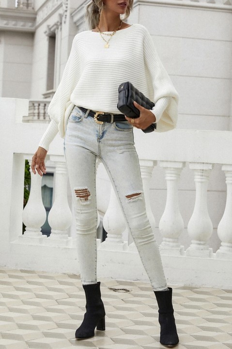 Pulover TIMEDA WHITE, Culoare: alb, IVET.RO - Reduceri de până la -80%