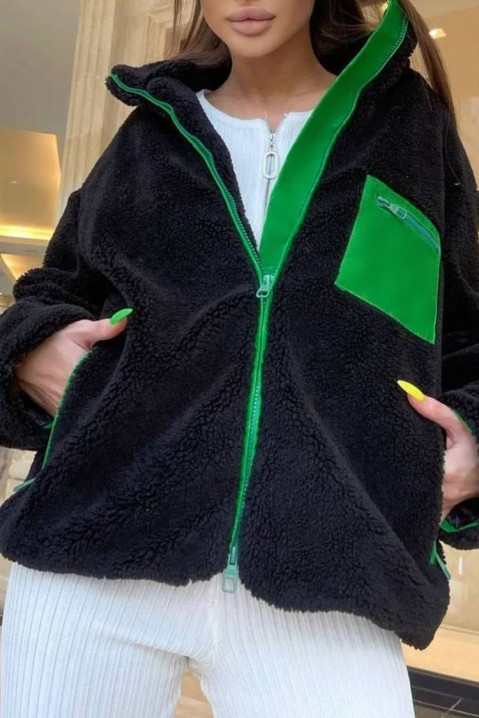 Geacă MERTELMA BLACK, Culoare: negru, IVET.RO îmbrăcăminte femei și bărbați , lenjerie de corp, încălțăminte, accesorii