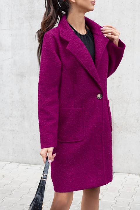 Palton GERZONA FUCHSIA, Culoare: fucsia, IVET.RO îmbrăcăminte femei și bărbați , lenjerie de corp, încălțăminte, accesorii