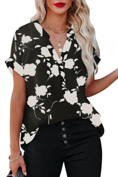 Bluză damă RAVORSA BLACK, Culoare: negru și alb, IVET.RO - Reduceri de până la -80%
