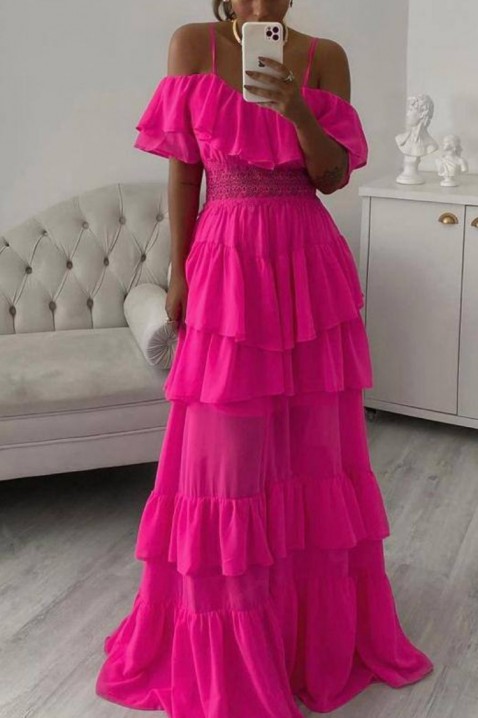 Rochie MERRYNE FUCHSIA, Culoare: fucsia, IVET.RO îmbrăcăminte femei și bărbați , lenjerie de corp, încălțăminte, accesorii