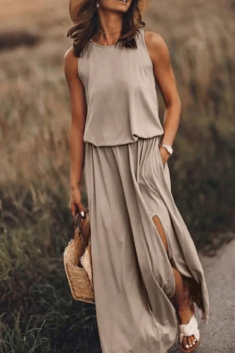 Rochie APOLIFA BEIGE, Culoare: bej, IVET.RO îmbrăcăminte femei și bărbați , lenjerie de corp, încălțăminte, accesorii