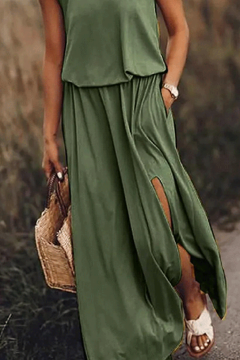 Rochie APOLIFA KHAKI, Culoare: kaki, IVET.RO îmbrăcăminte femei și bărbați , lenjerie de corp, încălțăminte, accesorii