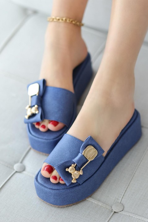 Papuci damă PATREA BLUE, Culoare: albastru, IVET.RO - Reduceri de până la -80%