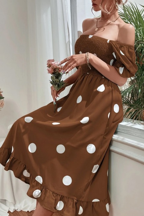 Rochie FANSITA BROWN, Culoare: maro, IVET.RO - Reduceri de până la -80%