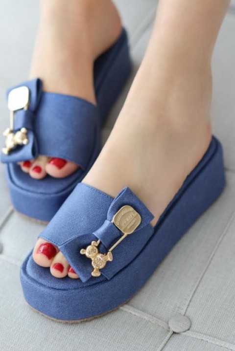 Papuci damă PATREA BLUE, Culoare: albastru, IVET.RO - Reduceri de până la -80%