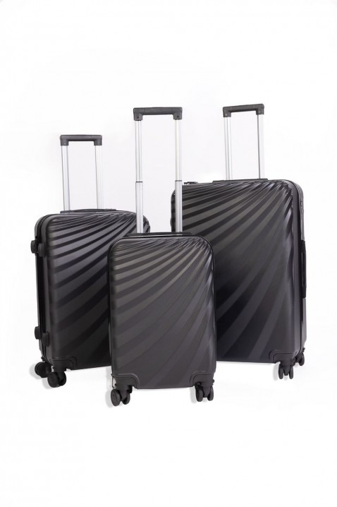 Set 3 valize NEGIN BLACK, Culoare: negru, IVET.RO - Reduceri de până la -80%