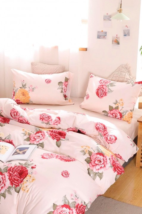 Lenjerie de pat DIROLMA 200 x 220 cm bumbac satin, Culoare: roz deschis   , IVET.RO - Reduceri de până la -80%