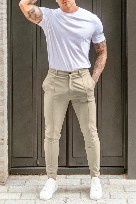 Pantaloni bărbați VOCO ECRU, Culoare: ecru, IVET.RO - Reduceri de până la -80%