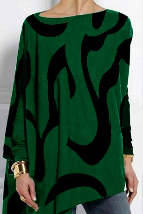 Bluză damă ROGONHA GREEN, Culoare: verde cu negru, IVET.RO - Reduceri de până la -80%