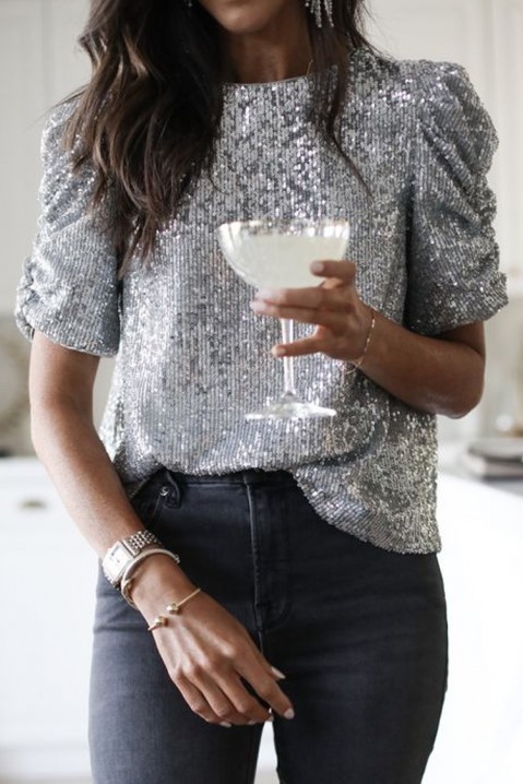 Bluză KREMISA SILVER, Culoare: argintiu, IVET.RO - Reduceri de până la -80%