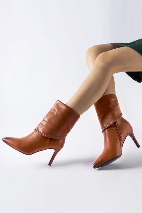Botine damă DENERMA CAMEL, Culoare: maro deschis    , IVET.RO - Reduceri de până la -80%