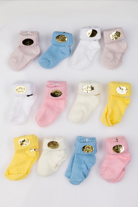 Set 12 ciorapi pentru bebeluși NOVENTI, Culoare: multicolor, IVET.RO - Reduceri de până la -80%