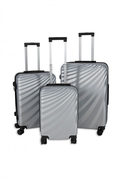 Set 3 valize NEGIN LIGHT GREY, Culoare: gri deschis  , IVET.RO - Reduceri de până la -80%