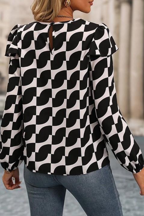 Bluză damă DOMILPERA, Culoare: negru și alb, IVET.RO - Reduceri de până la -80%