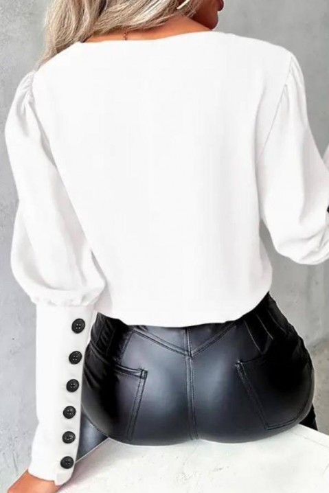 Bluză damă ROMILSA WHITE, Culoare: negru și alb, IVET.RO - Reduceri de până la -80%
