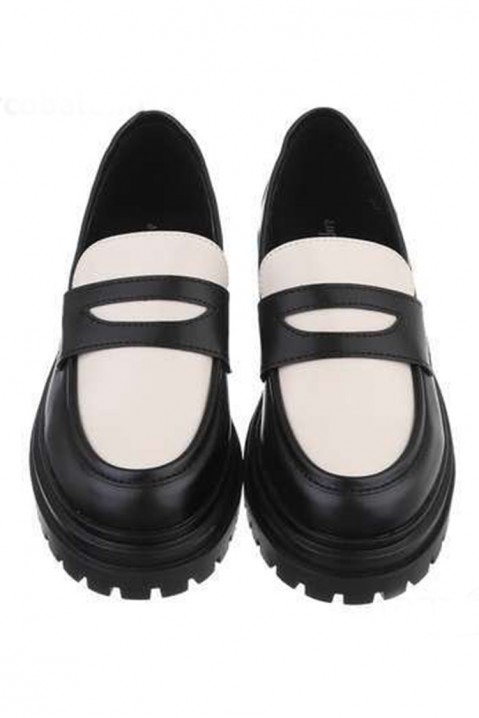 Pantofi damă ROLENDA, Culoare: negru și ecru, IVET.RO - Reduceri de până la -80%