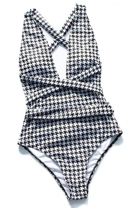 Costum de baie întreg GRASIELDA, Culoare: negru și alb, IVET.RO - Reduceri de până la -80%