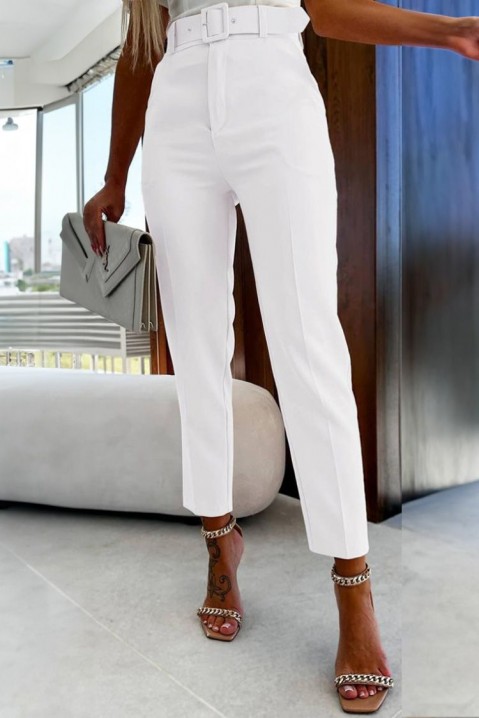 Pantaloni FLOSINA WHITE, Culoare: alb, IVET.RO - Reduceri de până la -80%