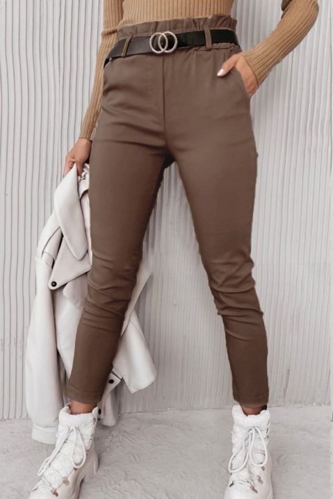 Pantaloni BONTENA BROWN, Culoare: maro, IVET.RO - Reduceri de până la -80%